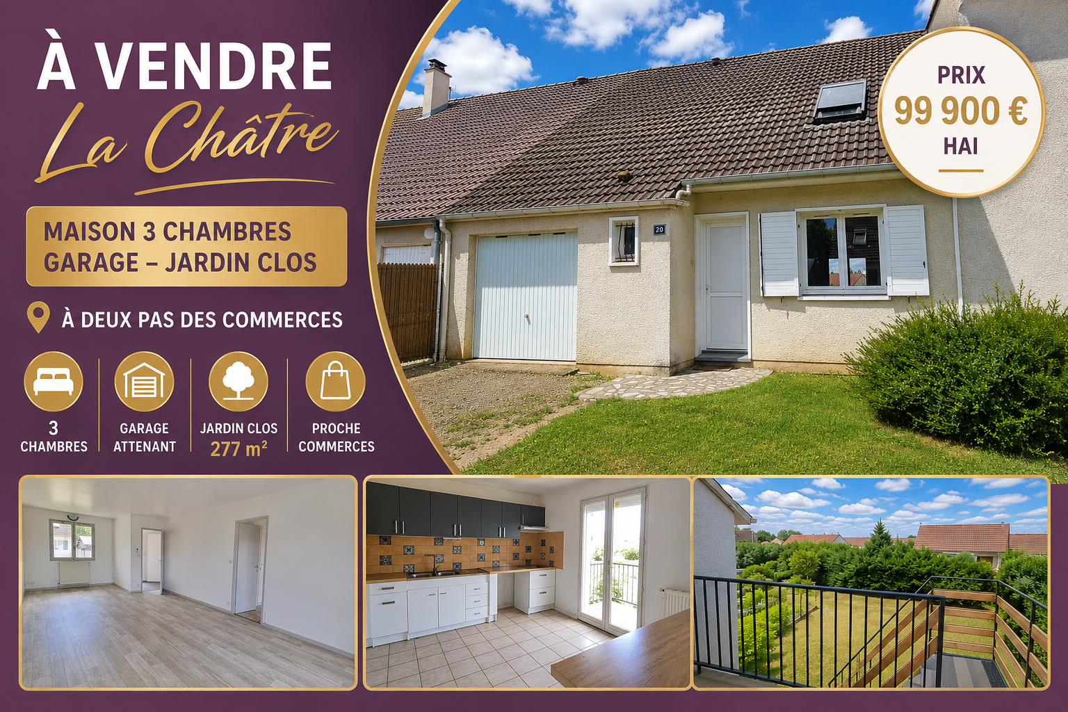 Agence immobilière de HORIZON SUD BERRY IMMOBILIER - Châtre