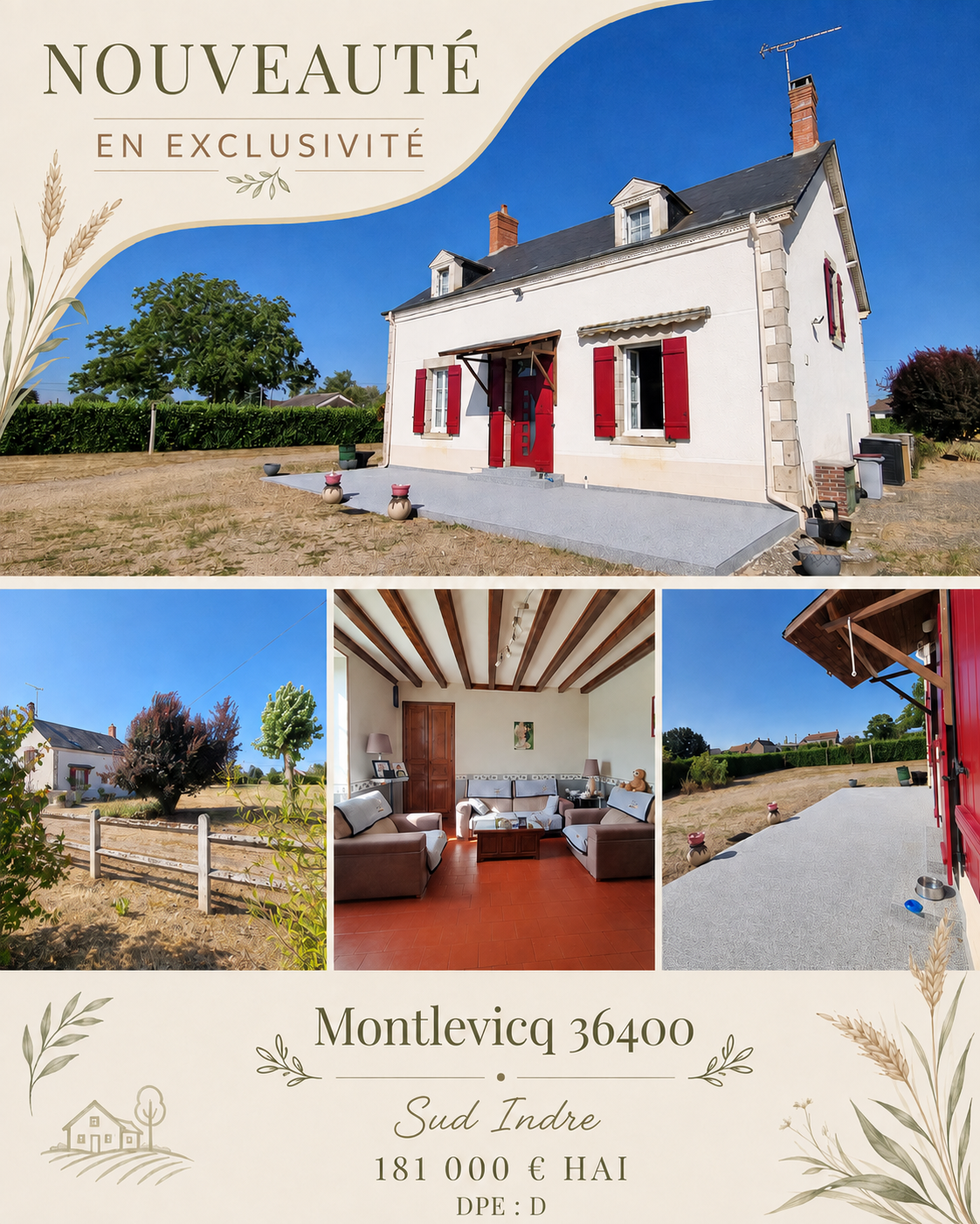 Agence immobilière de HORIZON SUD BERRY IMMOBILIER - Châtre
